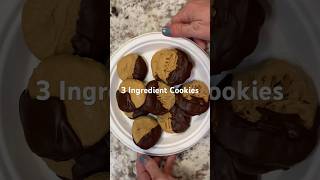 3 Ingredient Chocolate Peanut Butter Protein Cookies!🍫🍪 Recipe in desc! #proteinrecipes