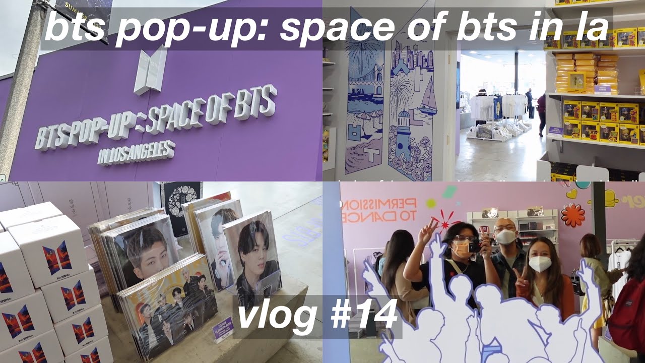 BTS POP-UP: SPACE OF BTS in LOS ANGELES + Trying Pink's Hot Dogs • vlog 14  