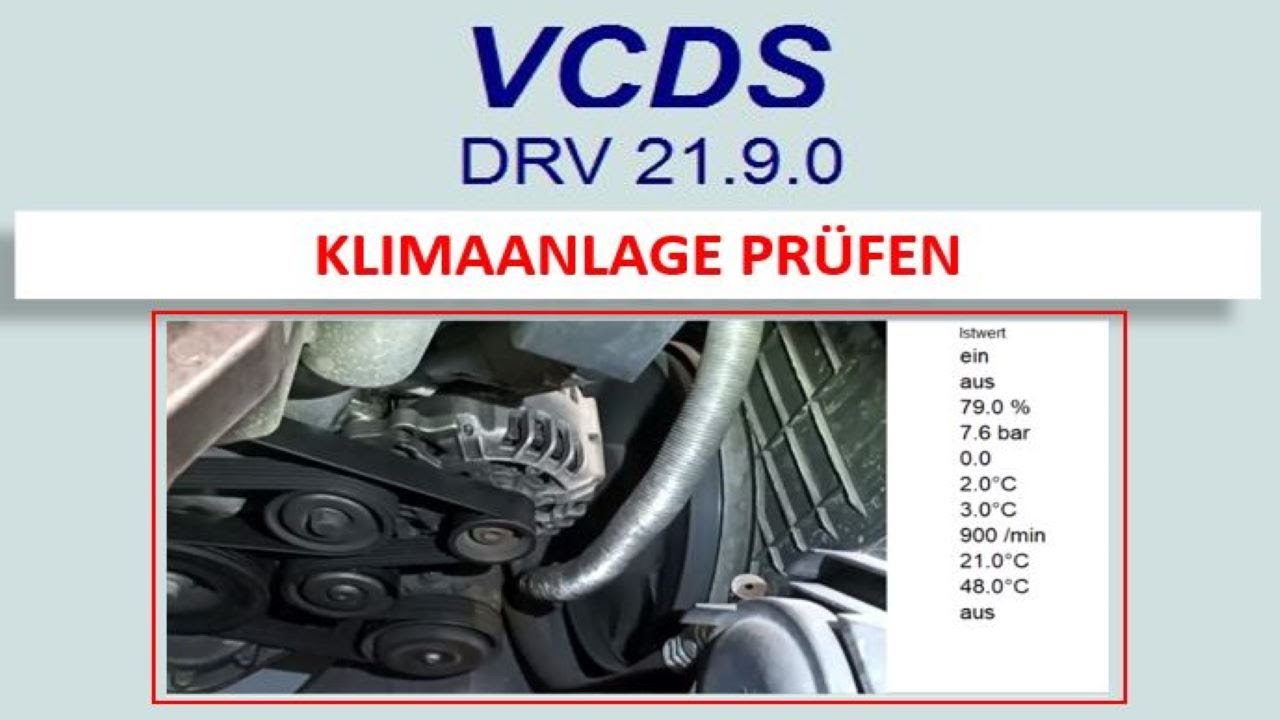 Audi A4 Klimaanlage Lässt Sich Nicht Einschalten Klimaanlage prüfen | Kältemitteldruck Fehlersuche | VW Audi | VCDS