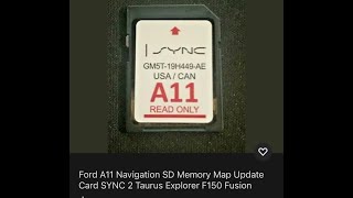 Ford Edge - A11 Navigation Card Update