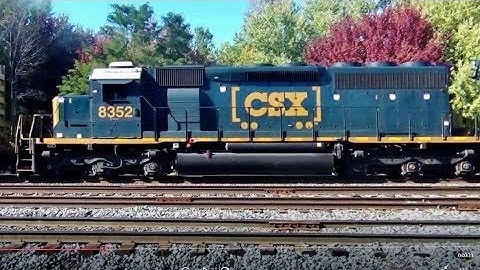 SD40-2 Trailing on CSX Freight Train