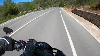 Going up and down my favorite road in Spain with my Yamaha Mt-07