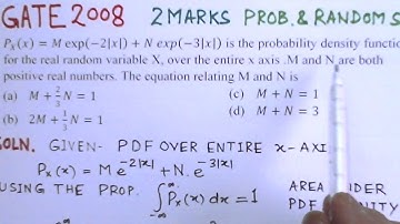 Video Solution to GATE ECE-2008 Problem-Prob.and Random Var.