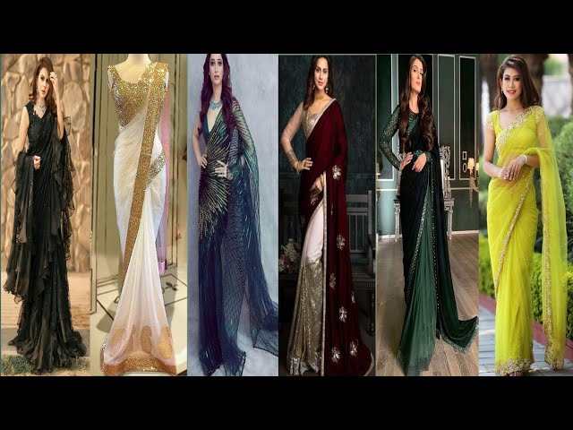 Beautiful and stylish party wear saree designs|Latest designer saree collection. - YouTube