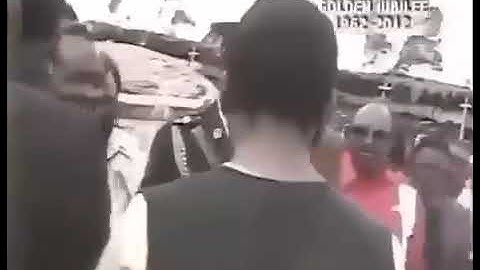 Apolo Milton Obote  arrives in Busheny for Heroes Day Celebration 25 May,1984