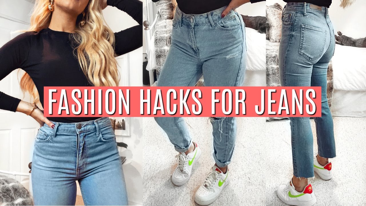 FASHION HACKS FOR JEANS! - YouTube