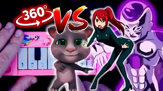 360° VR toca toca toca VS Talking Tom / 1$ piano Dance BATTLE challenge by Five Fingers Enchantress 29,965 views 1 year ago 36 seconds