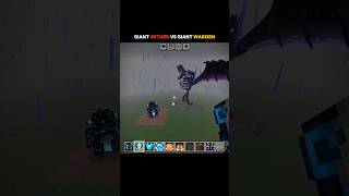 Minecraft Giant Wither vs Giant Warden | Boss Fight 😱 #minecraft #shorts