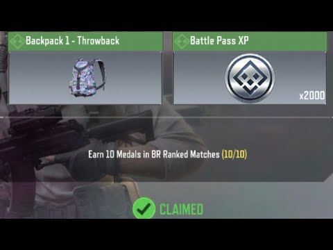 Call Of Duty Mobile Earn 10 Medals in BR Ranked Matches Task Complete