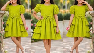 Beautiful Layered Baby Frock Cutting & Stitching | Easy Tutorial Step by Step | DIY 