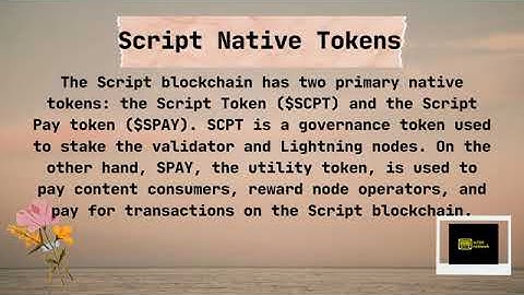 An overview of the Script Network Tokenomics