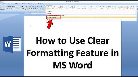 How to Clear Text Formatting in MS Word in Hindi 2020