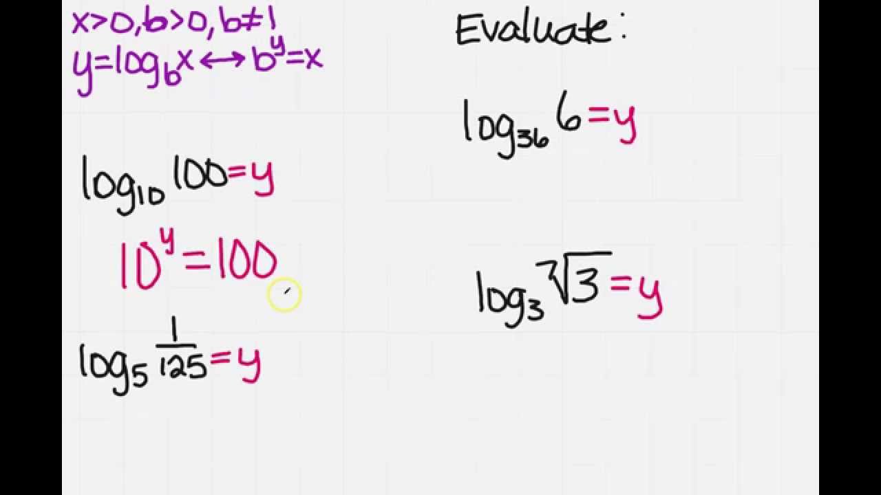 evaluate logarithmic expressions - YouTube