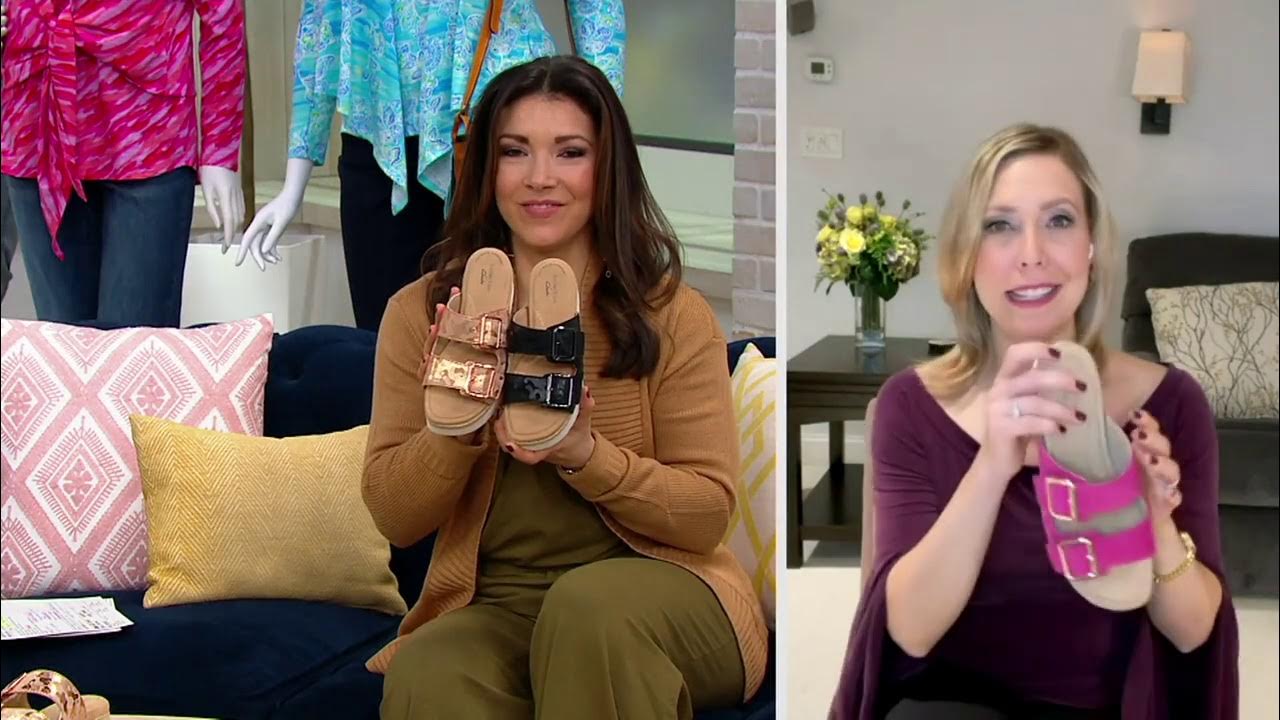 Clarks Collection Platform Slide Sandals Lana Beach on QVC YouTube
