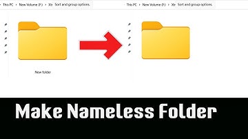 How To Create a Folder Without Name On Computer