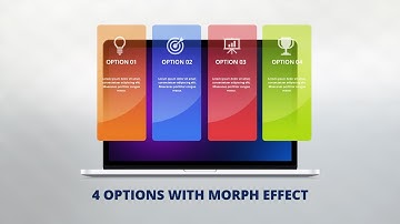 Create 4 Options with Morph Effect Slide in PowerPoint. Tutorial No.: 988