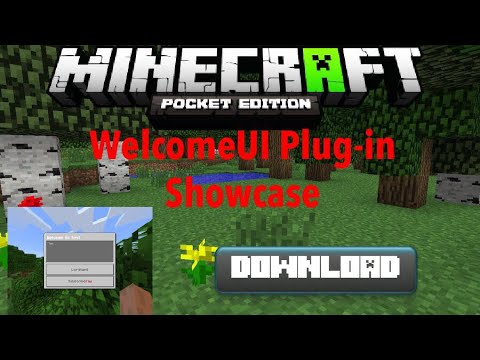 MCPE WelcomeUI 1.2.10 Plugin Showcase | Download