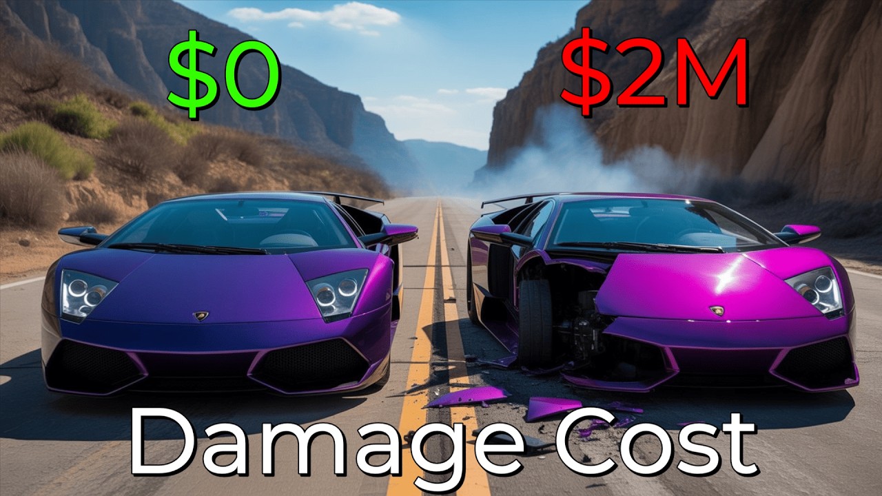 Realistic Crashes BeamNG Drive Damage Cost Lamborghini Murciélago | Epic Wallet Survival