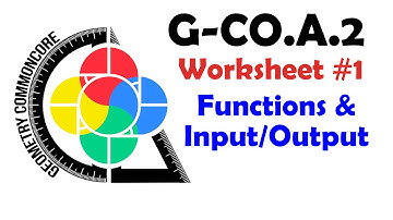 G-CO.A.2 Worksheet #1 - Functions & Input/Output