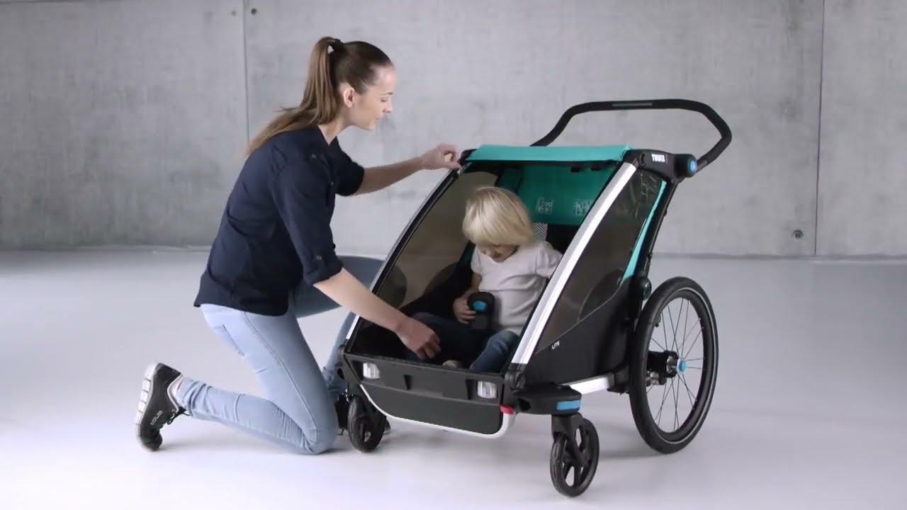 Carrito Thule Chariot lite 2 (gris/verde ) 10203022