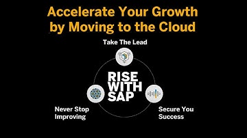 RISE with SAP: Accelerate Your Growth by Moving to the Cloud  | SAP Sapphire in 2022
