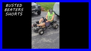 First Ride On the Power Wheels Go Kart!