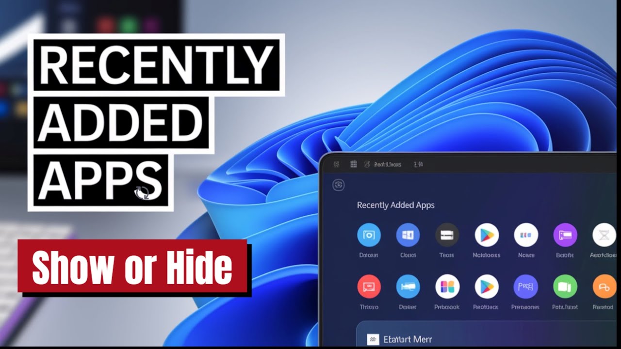 Recently Added How to show or hide recently added apps in start menu windows 11 - YouTube