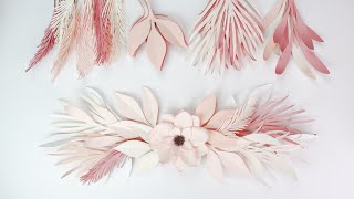 Pink Paper Flower Garland Assembly