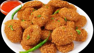 यकीन नहीं होगा लेकिन बिना MAIDA , Cornflour aur Chicken के बनाये HEALTHY PURE VEG NUGGETS  IFTAAR