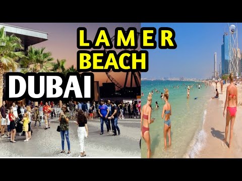 Lamer Beach Dubai 2023 | Walking Tour Lamer Beach Jumeirah Dubai | Beautiful Lamer Park Dubai [ 4K ]