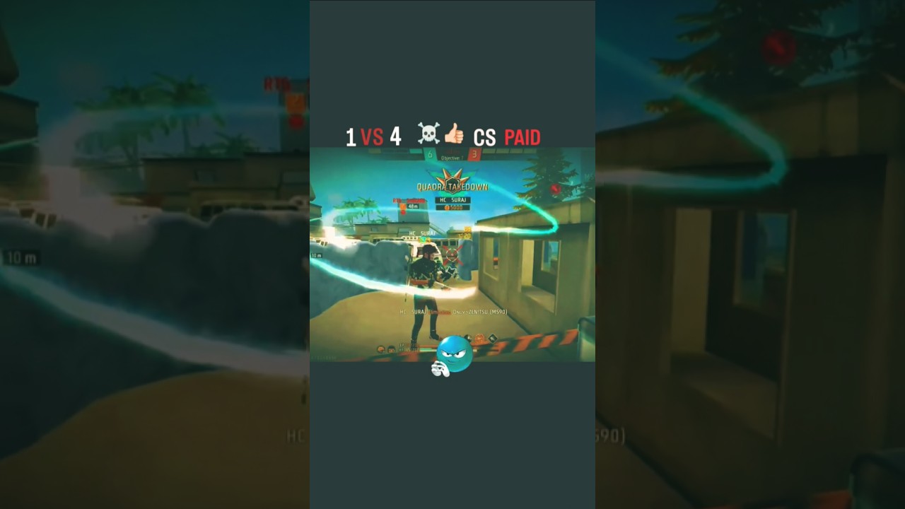 CS PAID CLIPS 1 VS 4 TURNAMENT PLAYER..❤️☠️.              II K9 SURAJ II