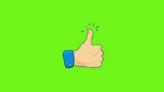 Green Screen LIKE Thumbs Up Button Animation Cute | Free To Use TOP Green Screen Button