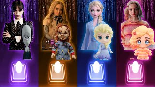 Wednesday Dance Jenna Ortega | Megan (M3gan) | Elsa Let It Go I Enid Sinclair | Tiles Hop EDM Rush screenshot 3