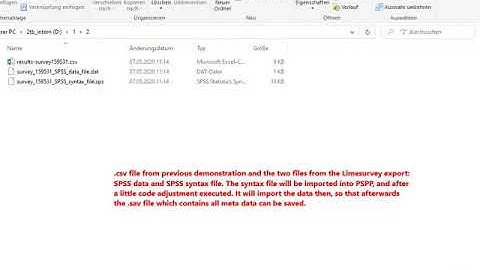 Create SPSS .sav files from Limesurvey