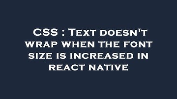 CSS : Text doesn