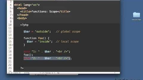 052  Область видимости и глобальные переменные (Lynda.com) Изучаем php