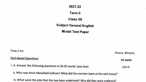 CLASS-12 PSEB TERM -2 MODEL TEST PAPER 📝 PATTERN OR PAPER STYLE OF TERM-2 2021-2022 by pseb smart