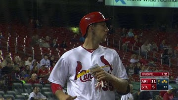 ARI@STL: Hazelbaker drives in a run on a groundout