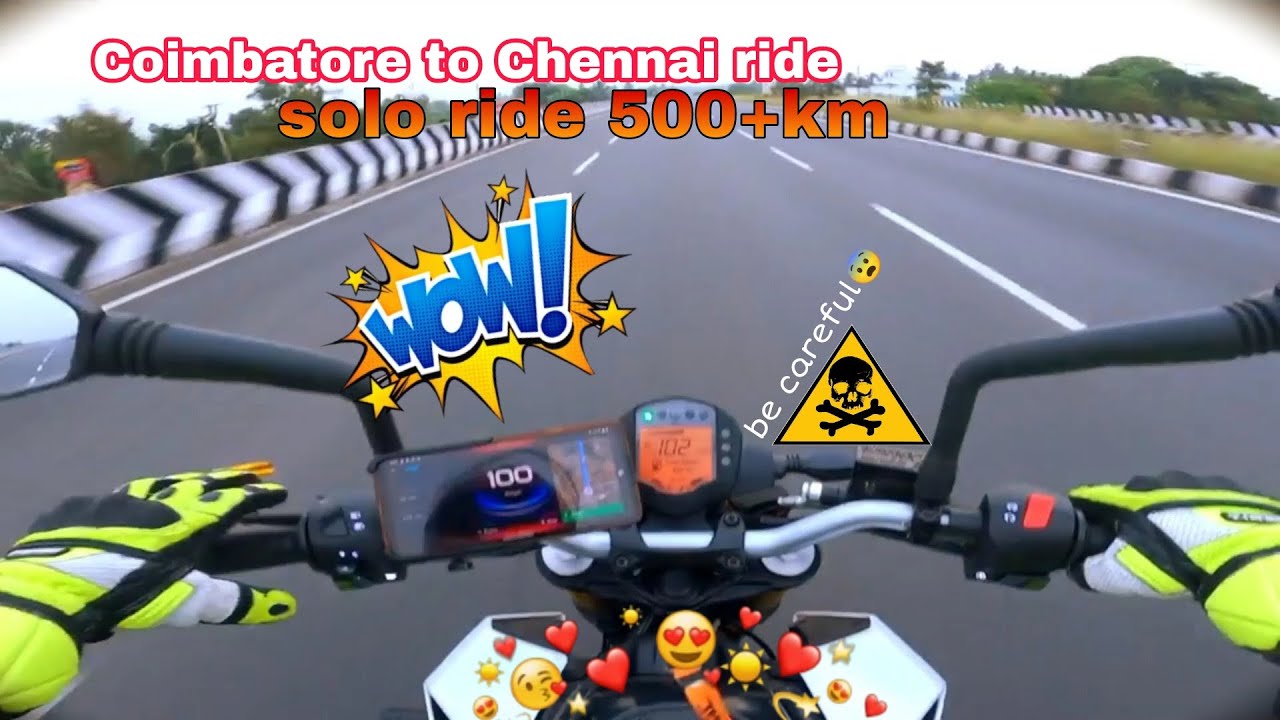 Coimbatore to Chennai ride🔥solo ride💫 Good experience to me♥️