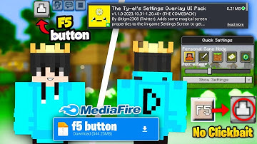 F5 Button Addon For Minecraft Pe MEDIAFIRE | 1.21+ ALL Version Download Link In Description