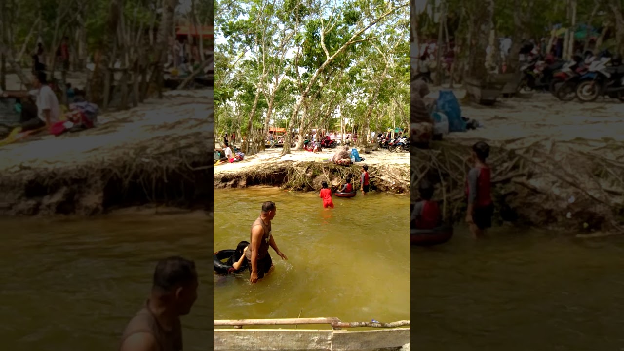 Objek wisata pemandian sungai hijau di bangkinang kampar