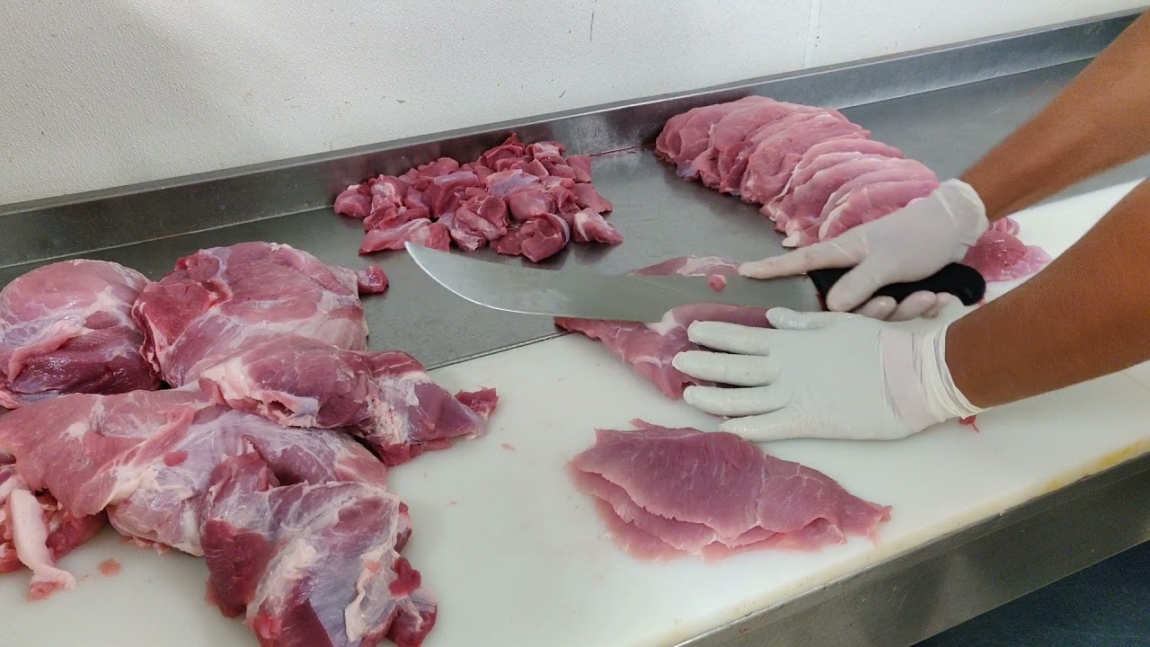 Como cortar una masa de Cerdo