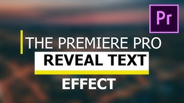 How To Reveal Animated Text /Create Lower Thirds  In Premiere Pro CC  (Tutorial)
