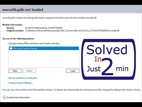 Visual studio 2012 - "mscorlib.pdb not loaded" Solved in Just 2 minutes