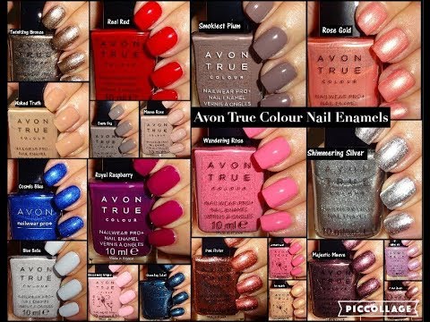 Avon True Colour Nail Enamels 20 Swatches Youtube