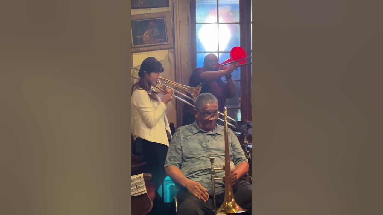 Trombone fun with Haruka Kikuchi playing "Tailgate Ramble" at Preservation Hall!!!