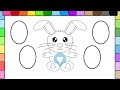 Easter Bunny with Eggs Coloring Page