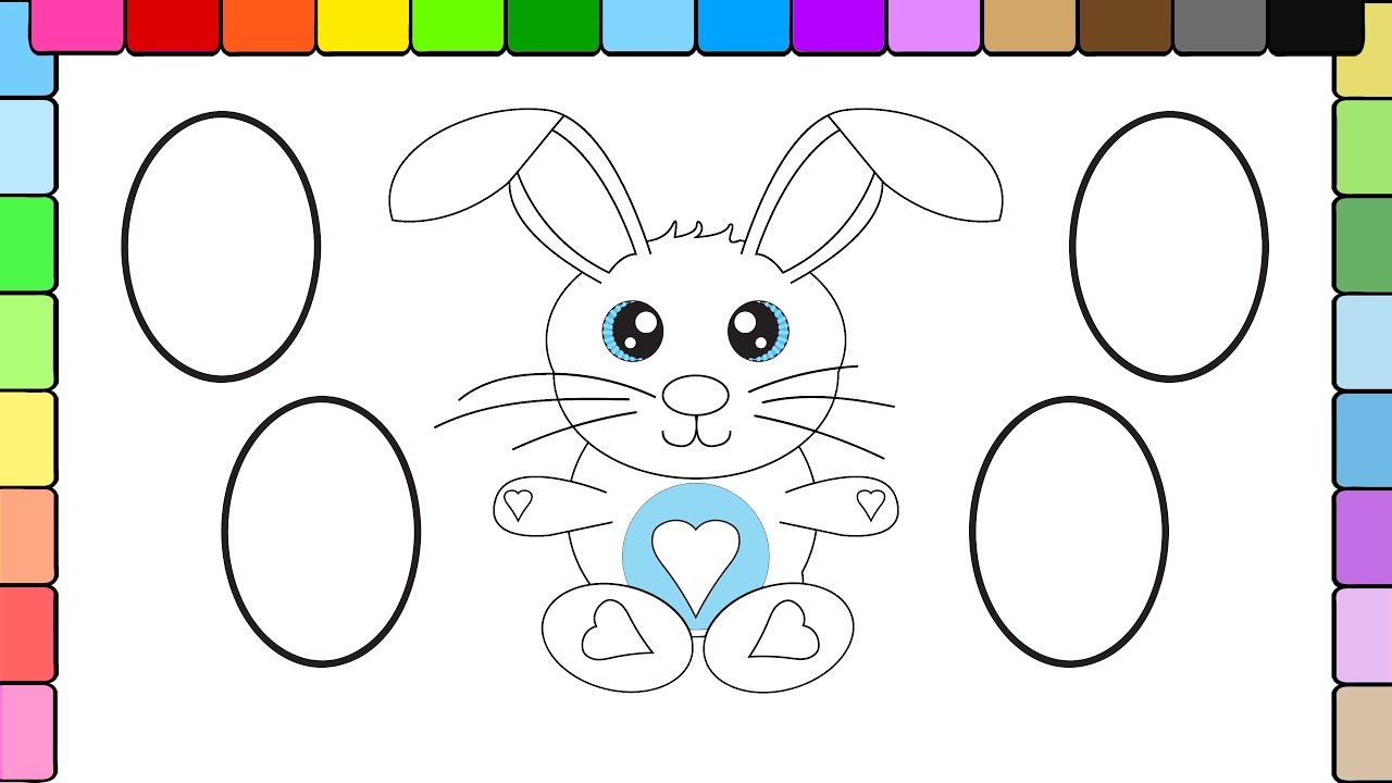 Download 98+ The Bunny Is Painting Easter Egg Coloring Pages PNG PDF File