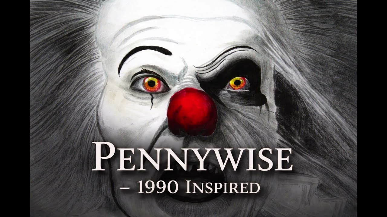 Pennywise Drawing (Tim Curry Era) | Horror Fan Art Print | 11x14