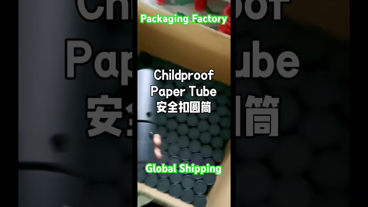 Childproof kraft paper tube recyclable round box cylinder packaging 